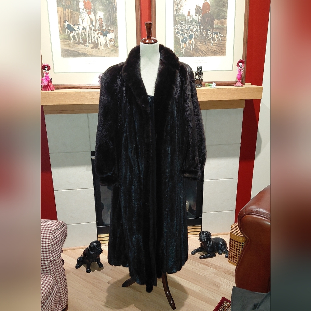 MINK Coat Full Length Antonovich Black Diamond Mahagony VGC